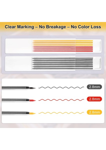 Ağaç Işleme Kazıma Için Kalemtıraş ve Düzenleyici ile Katı Marangoz Kalem Seti, Dayanıklı Mekanik Kurşun Kalem A (Yurt Dışından) fiyatları