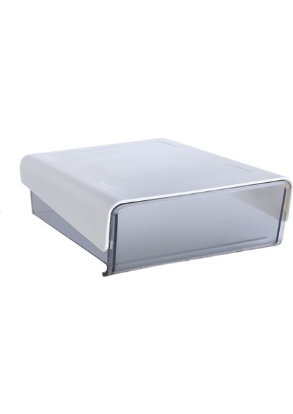 Masa Altında Çekmece Organizatör No-Punch Güçlü Masa Altında Saklama Kutusu Bakkal Saklama Beyaz + Siyah (Yurt Dışından)