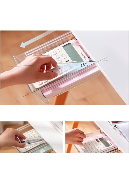 Masa Altında Çekmece Organizatör No-Punch Güçlü Masa Altında Saklama Kutusu Bakkal Saklama Beyaz + Siyah (Yurt Dışından) modelleri