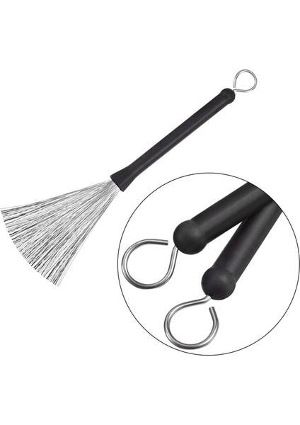 Baget Seti Naylon Bagetleri, Geri Çekilebilir Tambur Tel Fırçaları Çubukları Taşınabilir Çantalı Davul Sopasını Içerir (Yurt Dışından) fırsatları