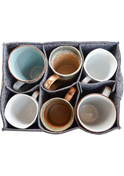 Keçe Bardak Tutucu Kamp Cam Taşıyıcı Içme Bardakları Şarap Bardağı Tutucu Kamp Aksesuarı Sofra Depolama (Yurt Dışından) fırsatları