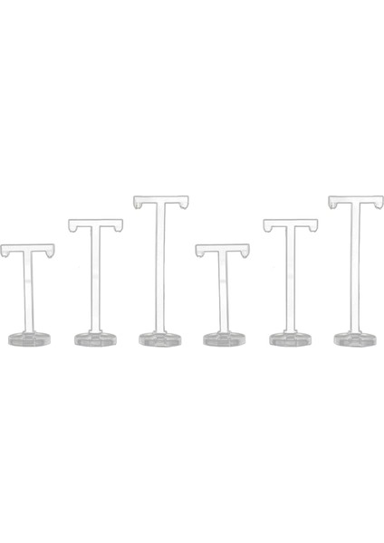 6 Adet Akrilik T Şekli Küpe Ekran Küpe Tutucu Küpe Standı (Yurt Dışından)