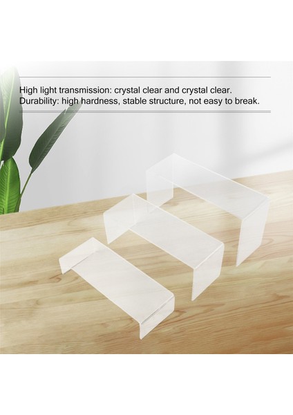 3 Katmanlı Akrilik Şeffaf Ekran Standı Yükseltici Vitrin Mücevherat Kozmetik Makyaj Koleksiyonu Ekran Depolama Raf Organizatör Tutucu (Yurt Dışından) indirimleri