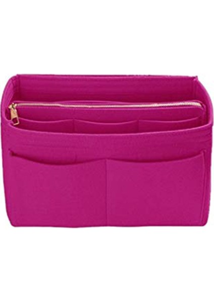 Ev Saklama Çantası Çanta Organizatör Keçe Ekleme Çantası Makyaj Organizatör Iç Çanta Taşınabilir Kozmetik Çantaları Saklama Çantası Gül Kırmızı M (Yurt Dışından)