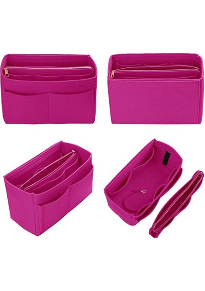 Ev Saklama Çantası Çanta Organizatör Keçe Ekleme Çantası Makyaj Organizatör Iç Çanta Taşınabilir Kozmetik Çantaları Saklama Çantası Gül Kırmızı M (Yurt Dışından) fiyatları