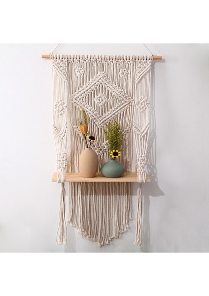 Makrome Duvara Asılan Sh Boho Pamuk Ip Dokuma Goblen (Yurt Dışından) fiyatları