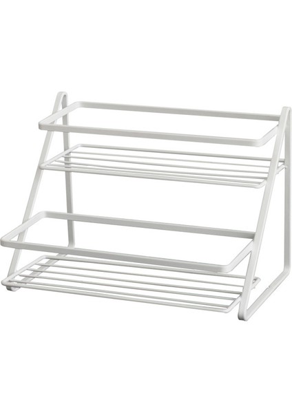 Mutfak Banyo Için 2 Katlı Tezgah Rafı Basamak Sh, Metal, Beyaz (Yurt Dışından)