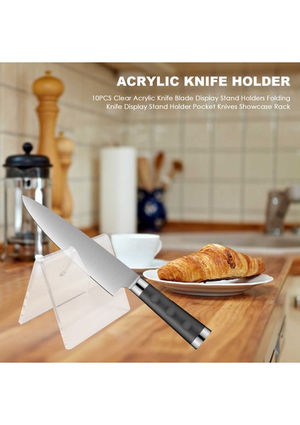 10PCS Şeffaf Akrilik Bıçak Bıçağı Ekran Standı Tutucular (Yurt Dışından) fırsatları