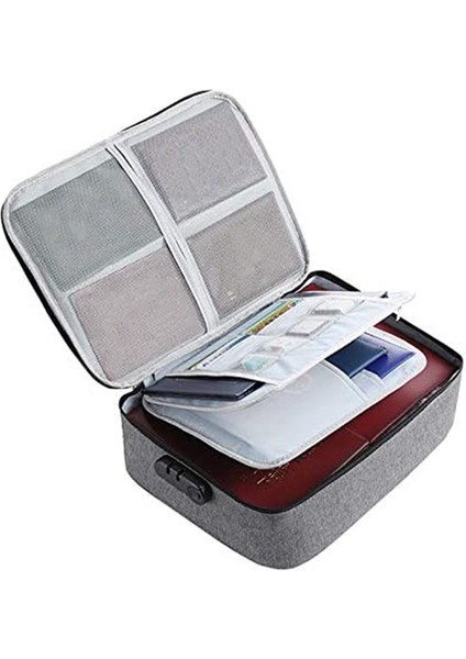 Dosya Cebi Tutucu, Kod Kilitli Oxford Belge Saklama Çantası (Gri) (Yurt Dışından)