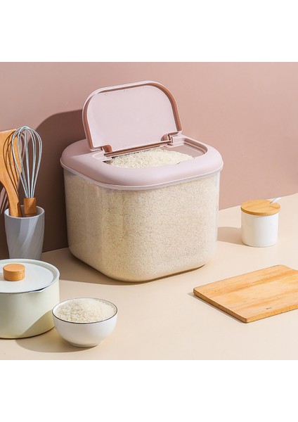 10L Mutfak Konteyner Kovası Böcek Geçirmez Nem Geçirmez Pirinç Silindir Tahıl Mühürlü Kavanoz Pet Köpek Maması Mağazası Kutusu-2 (Yurt Dışından) modelleri