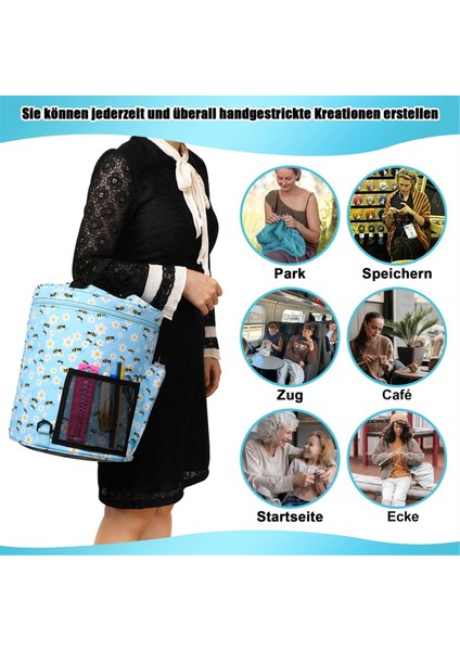 Tığ Işi Çanta-Örgü Çanta Iplik Saklama Düzenleyici-Iplik Çanta ve Tığ Tote,tığ Işi Için Iplik Tutucu,tığ Aksesuarları (Yurt Dışından) indirimleri