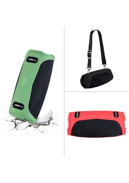 Xtreme 3 Bluetooth Hoparlör Için Silikon Kılıf Seyahat Taşıma Koruyucu Yumuşak Silikon Kapaklı Çanta (Kırmızı) (Yurt Dışından) modelleri