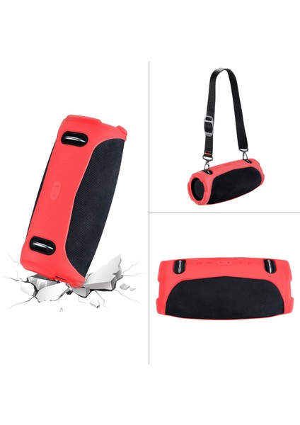 Xtreme 3 Bluetooth Hoparlör Için Silikon Kılıf Seyahat Taşıma Koruyucu Yumuşak Silikon Kapaklı Çanta (Kırmızı) (Yurt Dışından) indirimleri