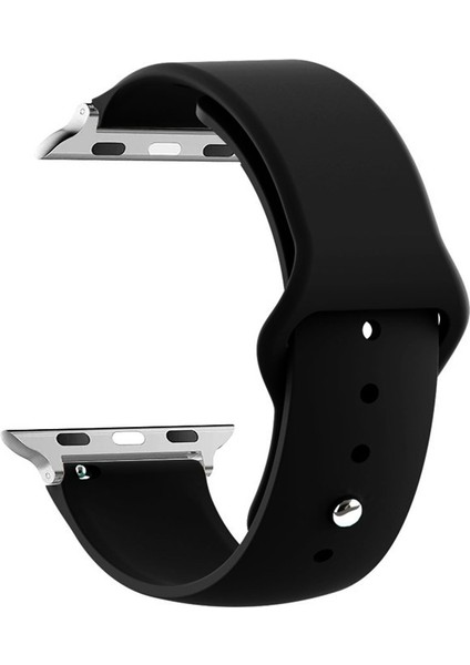 Apple Watch Uyumlu Siyah Renk Slikon Kordon – 1-9 Serisi, SE, 42-49mm, Gs, Dt Pro, T500 Ultra/Ultra2
