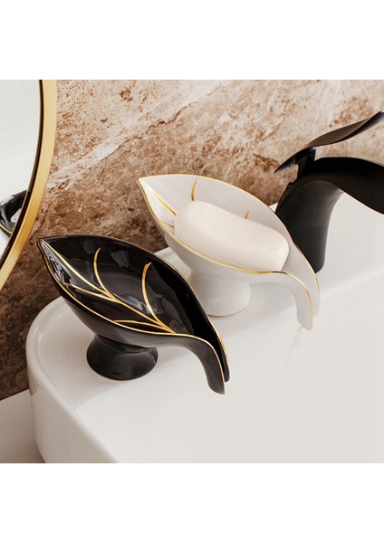 Hafif Lüks Seramik Sabunluk Drenaj Sabun Ambalaj Kutuları Sabunluklar Mutfak Organizatör Sabun Kolu Raflar 1 (Yurt Dışından) fiyatları