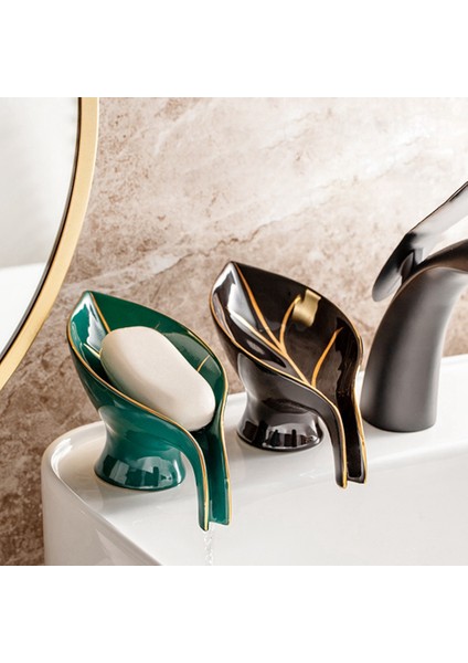 Hafif Lüks Seramik Sabunluk Drenaj Sabun Ambalaj Kutuları Sabunluklar Mutfak Organizatör Sabun Kolu Raflar 1 (Yurt Dışından) modelleri