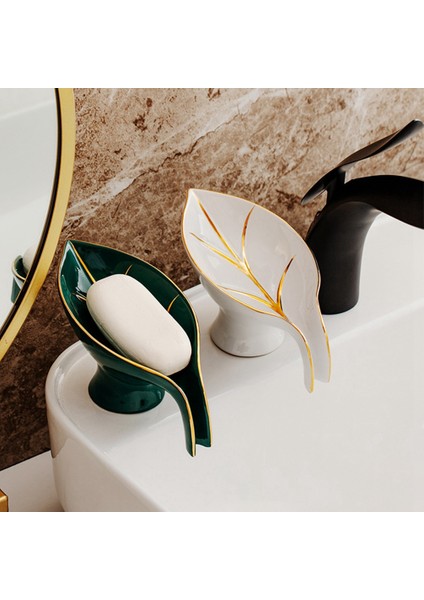 Hafif Lüks Seramik Sabunluk Drenaj Sabun Ambalaj Kutuları Sabunluklar Mutfak Organizatör Sabun Kolu Raflar 1 (Yurt Dışından) fırsatları