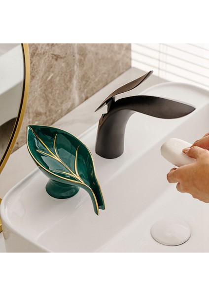 Hafif Lüks Seramik Sabunluk Drenaj Sabun Ambalaj Kutuları Sabunluklar Mutfak Organizatör Sabun Kolu Raflar 1 (Yurt Dışından) indirimleri