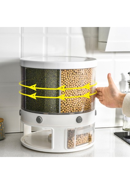 Döner Ayırma Tahıl Saklama Kutusu, Ev Mutfak Mühürlü Tank (Yurt Dışından) modelleri