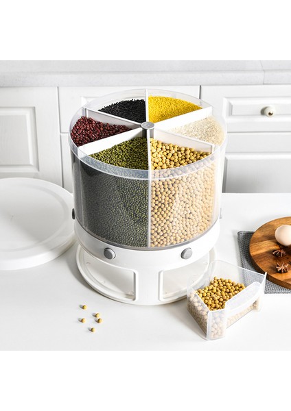 Döner Ayırma Tahıl Saklama Kutusu, Ev Mutfak Mühürlü Tank (Yurt Dışından) indirimleri