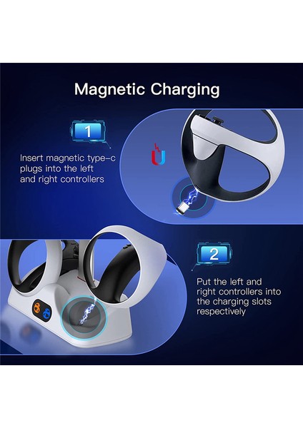 Ps Vr2 Konsolları Için Kulaklık Tutuculu Şarj Istasyonu (Yurt Dışından)
