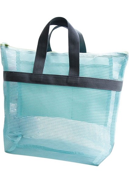 Örgü Plaj Çantası Çanta Yüzme Çantası Avel Taşıma Çantaları Omuz Çantası Mavi (Yurt Dışından)