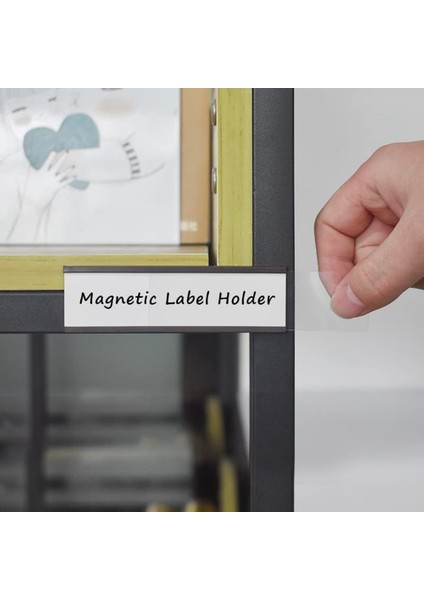 Manyetik Etiket Tutucu 4x1.57 Inç 20 Paket C Kanal Beyaz Kağıt Kartları Koruyucu Film Güçlü Mıknatıs Karışıklık Ücretsiz Çıkarılabilir (Yurt Dışından) fiyatları