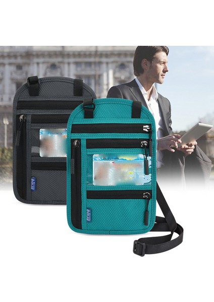 Seyahat Boyun Cüzdan Kılıfı Rfıd Engelleme Pasaport Kapağı Tutucu Belge Organizatörü Kart Cep Telefonu Çantası D (Yurt Dışından) fiyatları