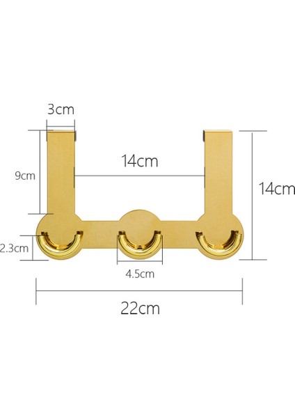 Arka Kapı Kancaları Paslanmaz Çelik Yatak Odası Dayanıklı Dolap Mutfak Ev Otel Ceket Şapka Çalışma Elbise Askısı (Altın) (Yurt Dışından) fırsatları