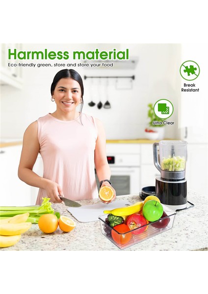 6'lı Buzdolabı Saklama Organizatör Kutusu Seti - 3 Bölmeli Çıkarılabilir, Baharatlı Kiler Için Şeffaf Snack Organizatör (Yurt Dışından) modelleri