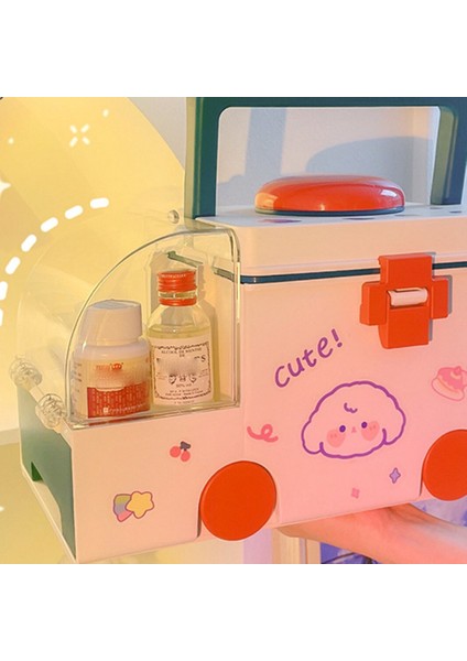 Saklama Kutusu Sevimli Büyük Kapasiteli Ilaç Kutusu Ev Ilaç Kutusu Ofis Masaüstü Organizatör Yeşil ve Beyaz (Yurt Dışından) modelleri