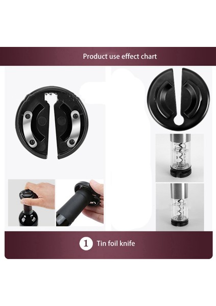 2x Akıllı Elektrikli Şarap Açacağı Tirbuşon Akülü Otomatik Tirbuşon Şarap Şişe Açacakları Kuru Pil Mutfak Aracı Siyah (Yurt Dışından) fırsatları
