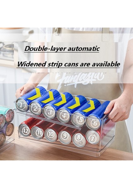 Buzdolabı Içi Şeffaf Uzun Kutular - Soda Kutularını Düzenlemek Için Istiflenebilir Mutfak ve Kaplar (Yurt Dışından) indirimleri