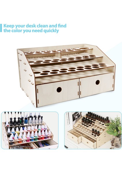 Dıy Ahşap Organizatör Boya Şişeleri Vitrin (Yurt Dışından) fiyatları