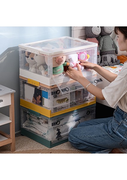 Modern Depolama Organizatör Istiflenebilir Katlanabilir Kasalar Plastik Büyük Kapasiteli Kitap Saklama Kutusu Katlanabilir Saklama Kutusu D (Yurt Dışından) fiyatları