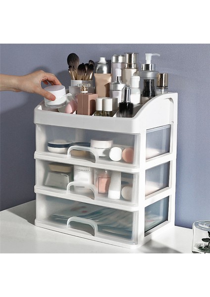 Kozmetik Masaüstü Saklama Kutusu Çok Katmanlı Çekmece Toz Geçirmez Depolama (Yurt Dışından)