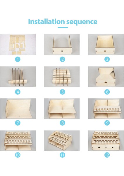 Dıy Ahşap Organizatör Boya Şişeleri Vitrin (Yurt Dışından) fırsatları