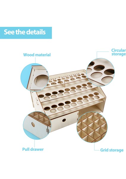 Dıy Ahşap Organizatör Boya Şişeleri Vitrin (Yurt Dışından) indirimleri