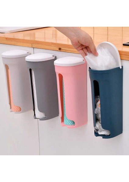 Ev Mutfağı Için Kapaklı Çöp Torbası Saklama Tutucusu(Pembe) (Yurt Dışından) fiyatları
