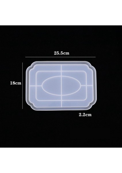 Depolama Tepsisi Kristal Epoksi Reçine Kalıp Plaka Çanak Silikon Kalıp Dıy El Sanatları Takı Döküm Araçları 25.5X18 cm (Yurt Dışından)