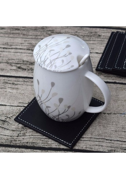 Bardak Altlıkları Seti Bardak Servis Altlığı Bardak Altlığı Tutuculu Kahve Içecek Servis Altlığı Kare Siyah Için Basit Stil (Yurt Dışından) fiyatları