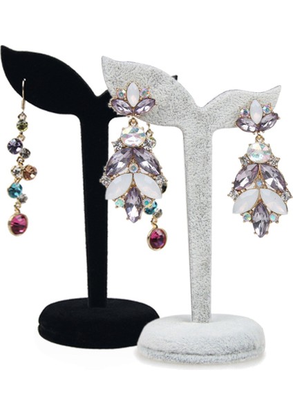 Kadife Küpe Teşhir Standı Sahne Saplama Küpe Tutucu Rafı (Siyah) (Yurt Dışından) fiyatları