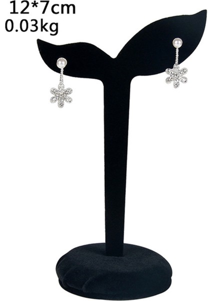 Kadife Küpe Teşhir Standı Sahne Saplama Küpe Tutucu Rafı (Siyah) (Yurt Dışından) indirimleri