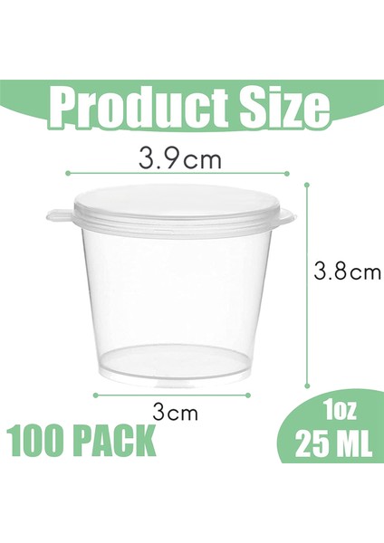 100 x 1oz Yuvarlak Yemek Kabı Kapaklı Tencereler, Menteşeli Sos Tencereleri (Yurt Dışından) modelleri