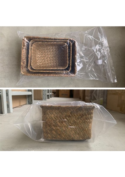 Seagr Saklama Sepeti, Çok Boyutlu El Yapımı Rattan Sh Sepetler (Yurt Dışından)