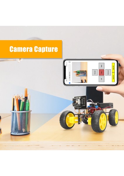 Ide Programlama Projesi Için ESP32 Kamera Akıllı Wifi Akıllı Robot Araç Kiti Çok Eğlenceli Stem Robotik Kitleri (Yurt Dışından)