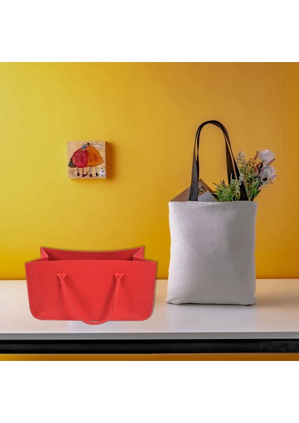 Çanta Keçesi, Saklama Çantası, Büyük Kapasiteli Alışveriş Çantası - Kırmızı (Yurt Dışından) fiyatları