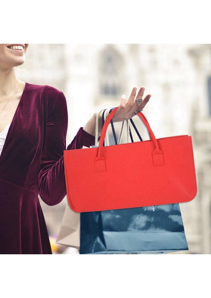 Çanta Keçesi, Saklama Çantası, Büyük Kapasiteli Alışveriş Çantası - Kırmızı (Yurt Dışından) modelleri