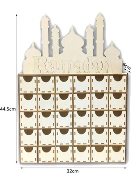 2x Ahşap Eid Ramazan Mubarak Takvim Müslüman Islam Eid Süslemeleri Süs Parti Malzemeleri (Yurt Dışından) fırsatları