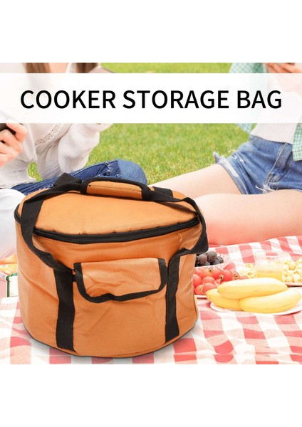 Su Geçirmez Piknik Sepeti Soğutucu Saklama Çantası Kamp Tencere Tote Kılıfı Büyük Yuvarlak Kanvas Termal Soğutucu Çanta (Yurt Dışından) fiyatları